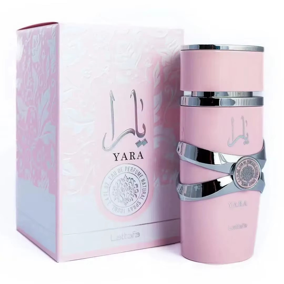 Pink Lattafa Yara Eau De Parfum 100Ml Long-Lasting Floral Perfume for Women'S Fragrance