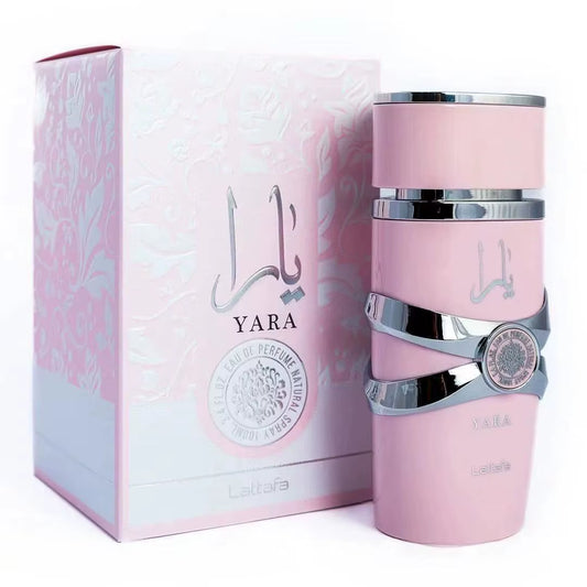 Pink Lattafa Yara Eau De Parfum 100Ml Long-Lasting Floral Perfume for Women'S Fragrance