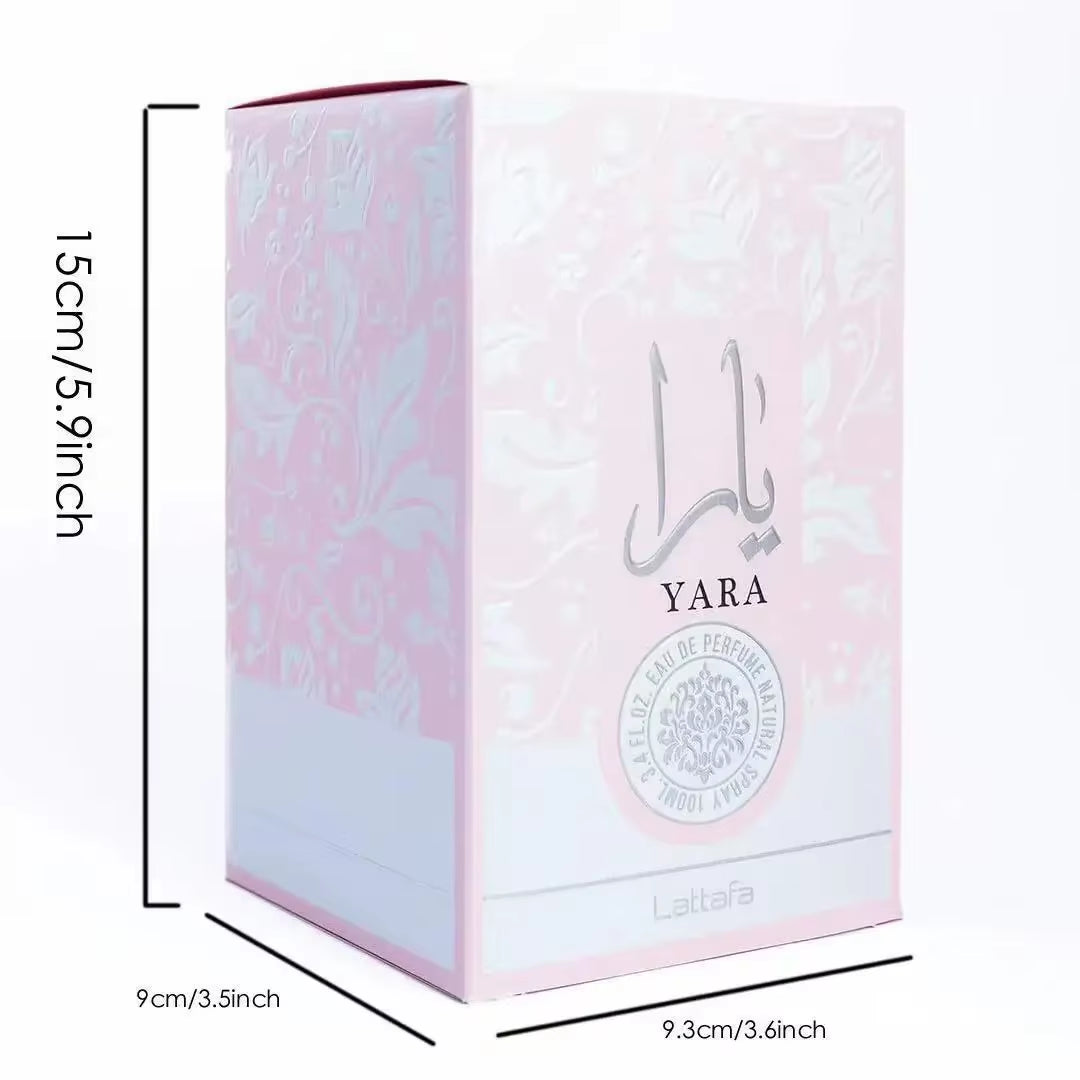 Pink Lattafa Yara Eau De Parfum 100Ml Long-Lasting Floral Perfume for Women'S Fragrance