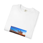 City Skyline Tee — Back 'Free!' Bee Graphic T-Shirt