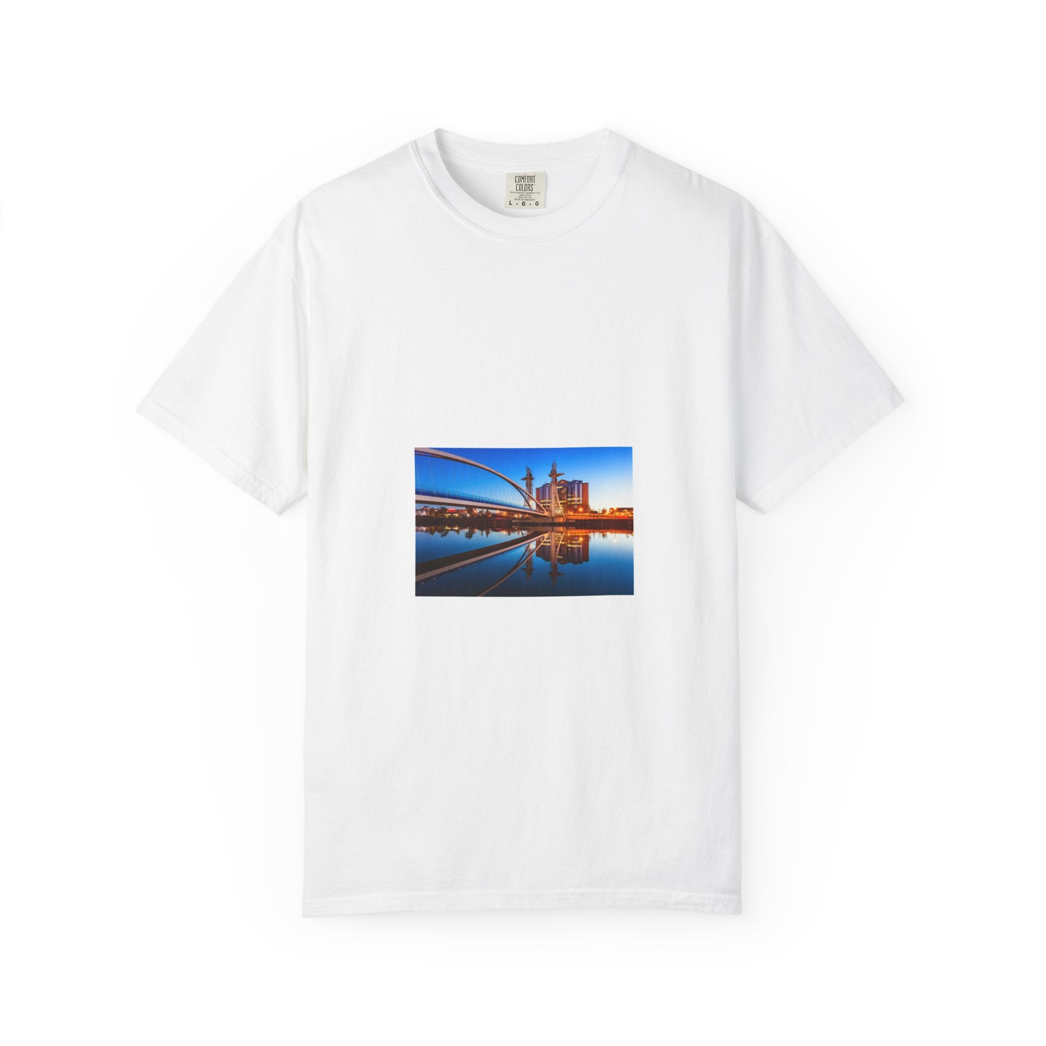 City Skyline Tee — Back 'Free!' Bee Graphic T-Shirt