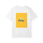 City Skyline Tee — Back 'Free!' Bee Graphic T-Shirt