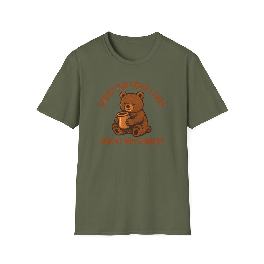 Hungry Bear With Cup T-Shirt