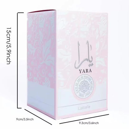 Pink Lattafa Yara Eau De Parfum 100Ml Long-Lasting Floral Perfume for Women'S Fragrance